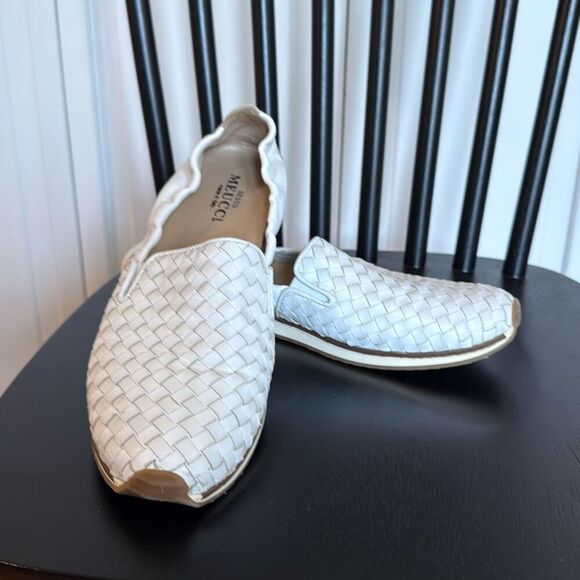 Sesto Meucci white woven leather slip on flats size 40/9.5 - Picture 10 of 10